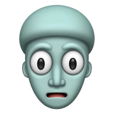 Squidward but black sticker