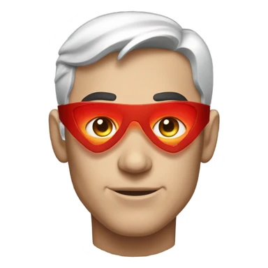 Superman with red eyes sticker