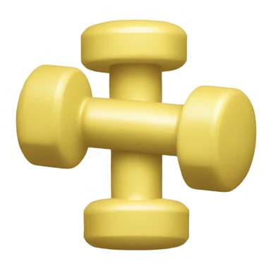 LIGHT YELLOW COLORED dumbell sticker