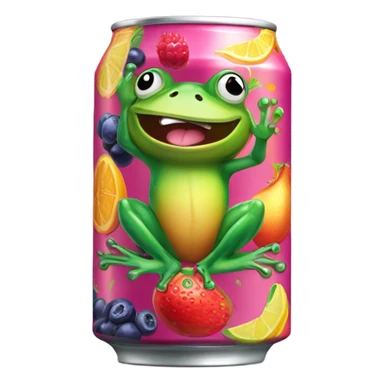 Fruity frog on an Energy Drink  sticker