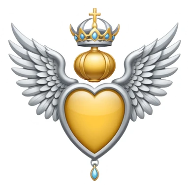 holy saint emblem with silver or white wings  sticker