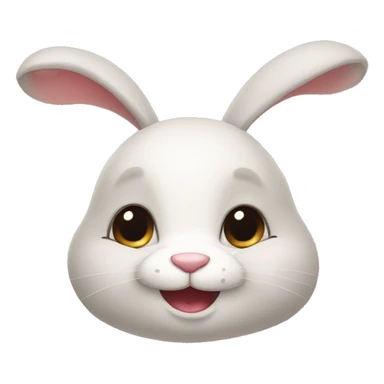 Cute rabbit with smile sticker