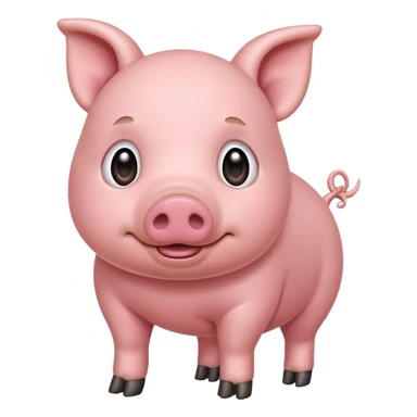 Cute pig full body with legs and all sticker