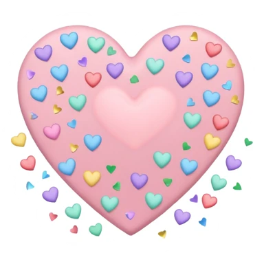 pastel heart with gentle heart confetti sticker