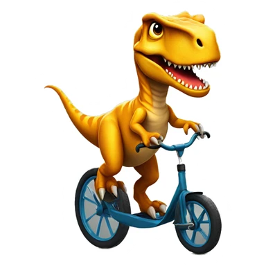 T rex riding a tricycle  sticker