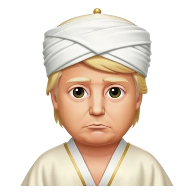 donald trump wears circumcision ceremony outfit sticker