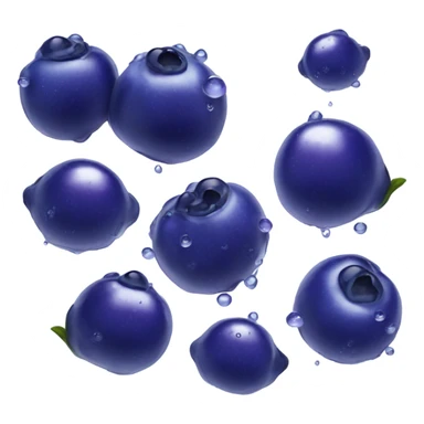 glossy blueberry, wet sticker