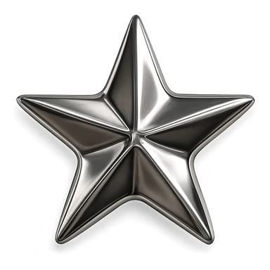 tiny metallic silver star, glamorous and stylish sticker