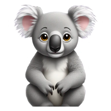 Female emoji on top of male koala sticker