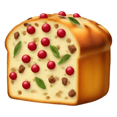 un panettone, tradicionalmente decorado con frutas confitadas y pasas. sticker