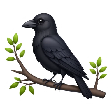 eine kleiner schwarzer rabe  sticker