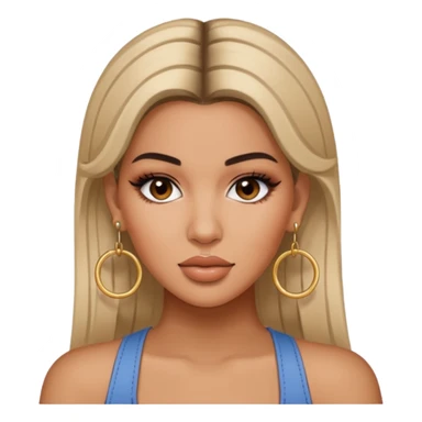 chloe kardashian with earrings sticker