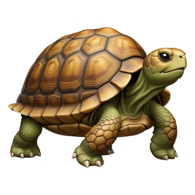 cinematic-tortoise-realistic-full-body-walking-emoji,-sturdy-domed-shell-in-rich-earthy-tones,-thick-scaled-legs-moving-slowly-but-deliberately,-wrinkled-wise-face-peering-ahead-with-calm-determination,-small-dark-eyes-reflecting-centuries sticker