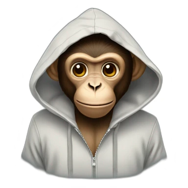 Monkey with a hoodie sticker