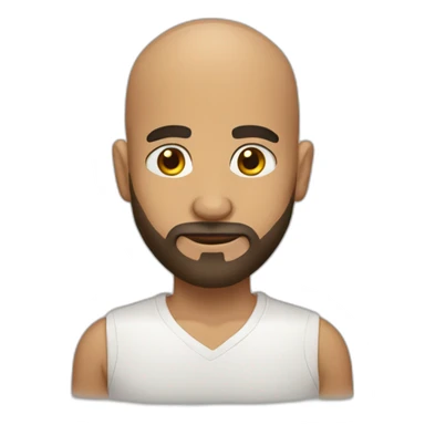 Cuban bald guy with beard sticker