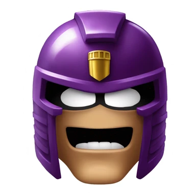 judge dredd head, screaming , wine purple helmet sticker