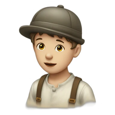 Victorian-Era-poor-factory-worker-kid-flat-cap-dirty sticker