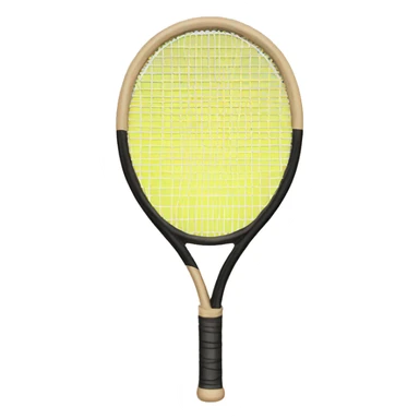 tennis beige and black racket  sticker