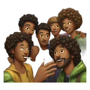 420 group of people friends smoking selfie sticker