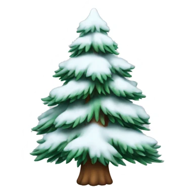 snowy pine tree sticker