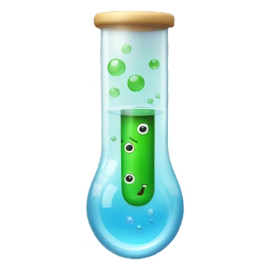 surprised test tube sticker