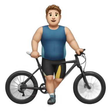 chubby-male-cyclist-brown-hair sticker