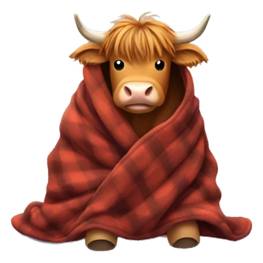 Highland cow in a Snuggie  sticker