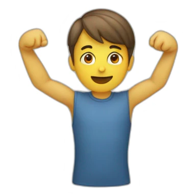 person with arms over head using arms to make a heart sticker