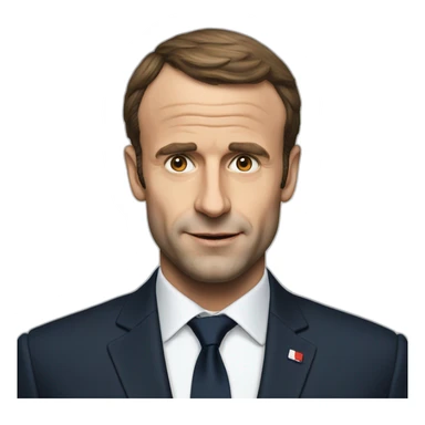 Macron avec un foué sticker
