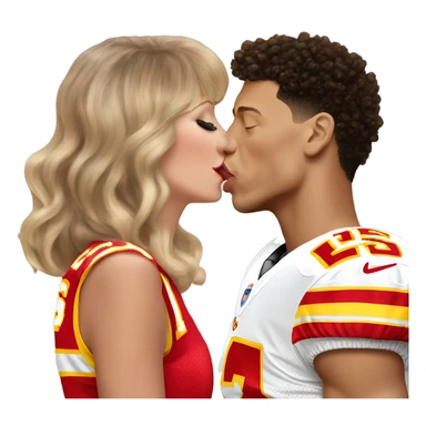 Patrick Mahomes kissing Taylor swift  sticker