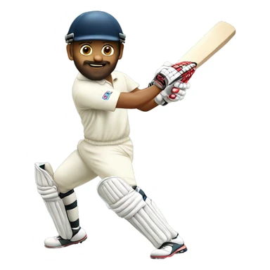 Famous cricketer, doing cricket batting ￼ sticker