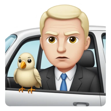 нелюбимый начальник с птичьей фамилией едет на работу и паркуется против правил дорожного движения sticker