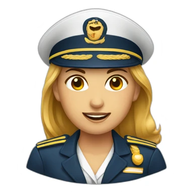 Female sailboat captain sticker