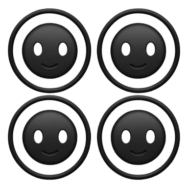 Make to round circles and one long line sticker