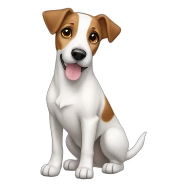 dog Jack Russell Terrier full body sticker
