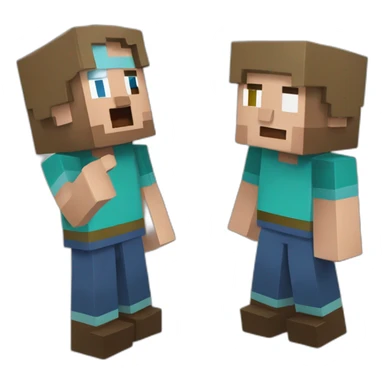 Steve Minecraft qui fait un pouce en l'air sticker