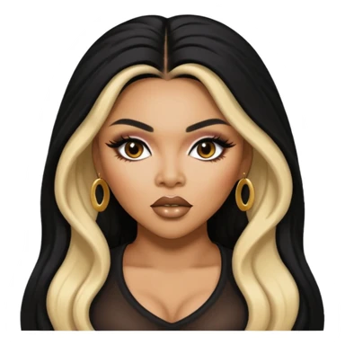 Lil Kim with long black hair sticker