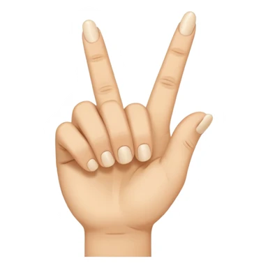 Middle finger wrapped around index finger sticker