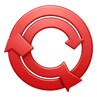 Prompt 15: "Is your backup plan."
Graphic: 🔄 Refresh/loop arrows icon (white with red highlights).
Animation: Arrows rotate smoothly.
Background: Transparent. sticker