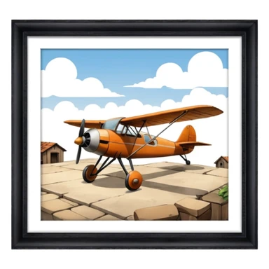 small size plane old town sticker