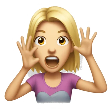 Girl screaming sticker