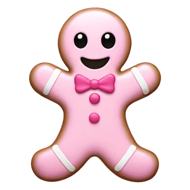 Light pink gingerbread man sticker