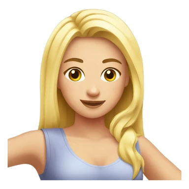 girl with blond hair gets massage in the massage salon sticker