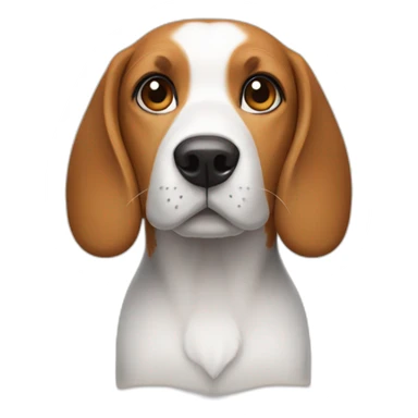 Beagle with classes sticker