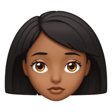 black girl with lazy eye sticker
