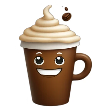 Happy poop with coffee sticker