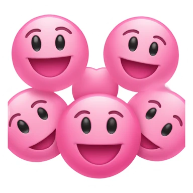The blushing smiley with three hearts around it but the hearts are pink sticker