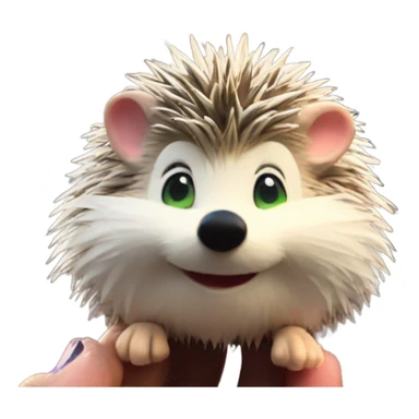 Hedgehog in front of Disneyland castle sticker