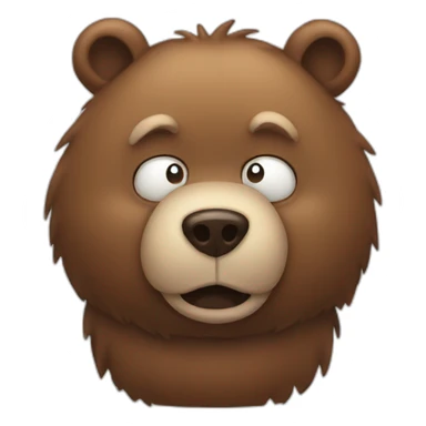 bear who fart hard sticker