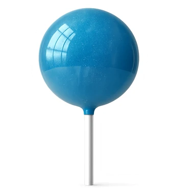 Change the lollipop color to blue in a realistic style, keep the background transparent. sticker